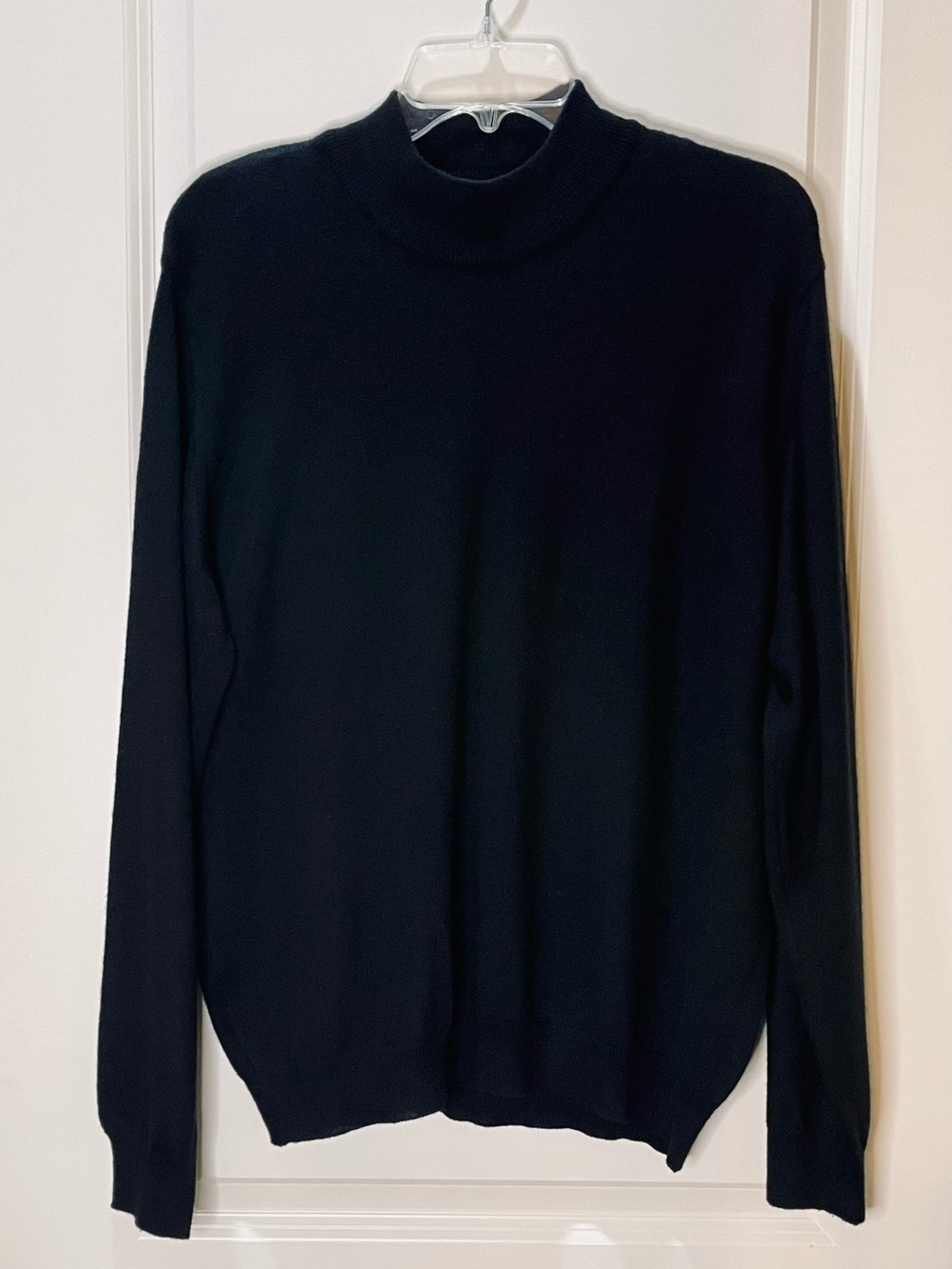 Valda Italy Black Mock Neck Sweater Wool Blend Vintage 90’s M